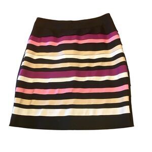 White House Back Market Womens Striped Tiered Pencil Skirt Multicolor Size 2